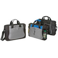 Deluxe Poly Briefcase w/ Ear Bud Hole & Bottle Holder (16"x12"x3")